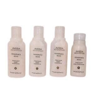 4 Pc AVEDA Rosemary Mint Conditioner Travel Size 1.0 fl oz each 4 Small Bottles